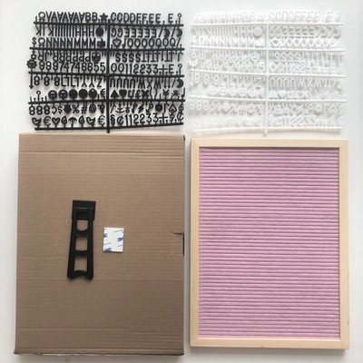 30x40 cm-es filc levéltábla téglalap északi fakeretes babatábla karakterek otthoni irodai üzenőfalak 460 betűvel