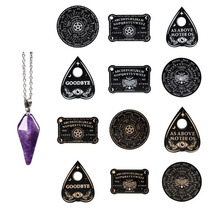 Stars Sun rašto švytuoklinių lentų rinkinys būrimui pranešimų lentos Medinės raižytos lentos metafizinės altoriaus sienos iškabos dekoras