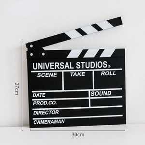 Fából készült rendező filmjelenet Clapboard TV videó Clapperboard film fotózás kellékek függő dekoráció