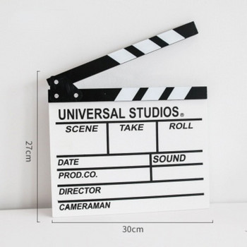 Дървена режисьорска филмова сцена Clapboard TV Video Clapperboard Film Photography Prop Аксесоари Висяща декорация