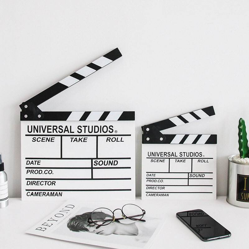 Fából készült rendező filmjelenet Clapboard TV videó Clapperboard film fotózás kellékek függő dekoráció