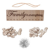 Pandantiv din lemn Atârna manual Act Crafts Calendar petrecere de aniversare decorare acasă