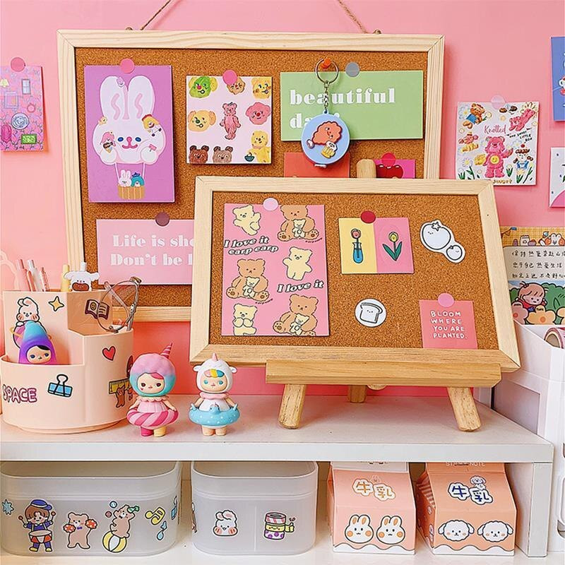 Puha fából készült leveles üzenőtábla Kawaii dekoratív képeslap-fotótábla függő tábla memo papír háttértábla dekoráció