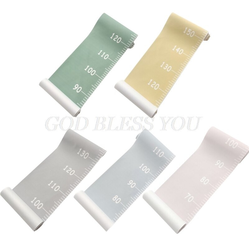 Vaikų ūgio augimo diagramos liniuotė vaikams, nuimamas sieninis medinis rėmas ir drobės kambario dekoravimas – 79 x 7,9 col.