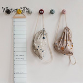 Šiaurės šalių vaikų ūgio liniuotė drobė kabanti augimo diagrama vaikų kambario sienų dekoras Sienų lipdukas liniuotė Animacinis spausdintas sienų dekoravimas