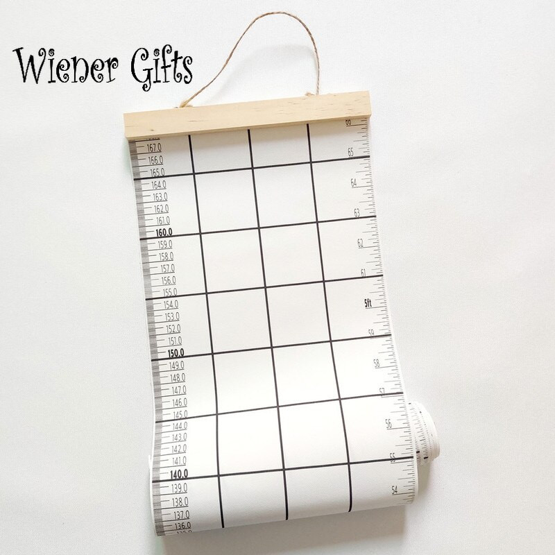 Šiaurės šalių vaikų ūgio liniuotė drobė kabanti augimo diagrama vaikų kambario sienų dekoras Sienų lipdukas liniuotė Animacinis spausdintas sienų dekoravimas