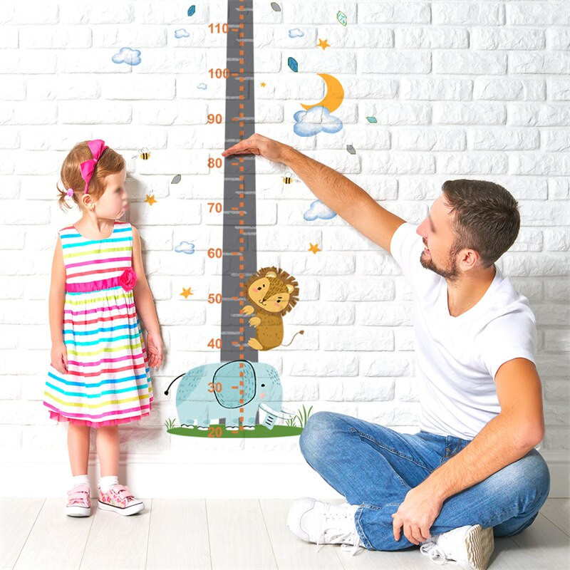 Žirafos aukščio matavimas Kūdikių dekoro augimo diagrama Liniuotė Sieninis lipdukas Matuoklis Vaikų kambario dekoravimo suvenyrai kūdikiams