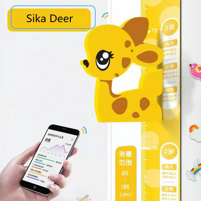 Vaikų kambario dekoravimo sieninis lipdukas Kūdikio ūgio vertikalios matavimo liniuotės EVA putų kilnojamas su magnetu Dovana berniukams ir mergaitėms