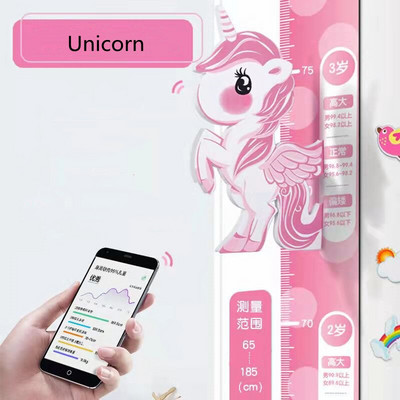 Vaikų kambario dekoravimo sieninis lipdukas Kūdikio ūgio vertikalios matavimo liniuotės EVA putų kilnojamas su magnetu Dovana berniukams ir mergaitėms