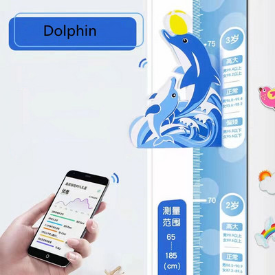 Vaikų kambario dekoravimo sieninis lipdukas Kūdikio ūgio vertikalios matavimo liniuotės EVA putų kilnojamas su magnetu Dovana berniukams ir mergaitėms