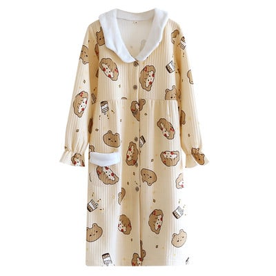 Naujo modelio moteriški naktiniai marškiniai su sagomis