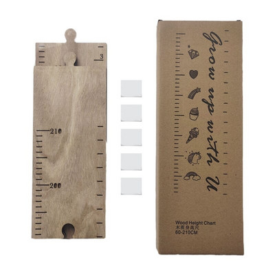 Medinis pakabinamas ant sienos kūdikio ūgio matavimo liniuotės sienos lipdukas vaiko augimo diagrama R9JC