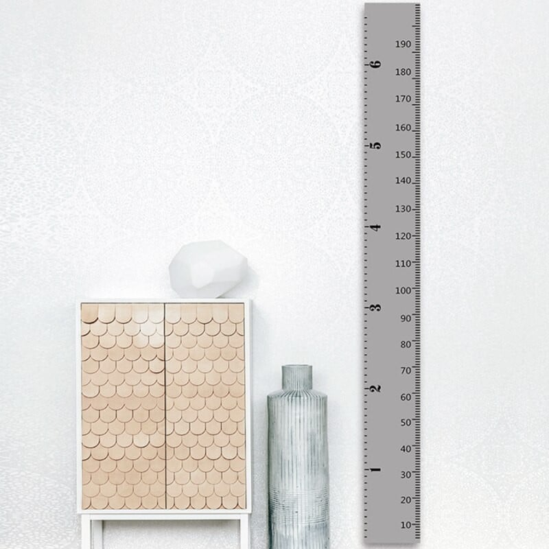 1 vnt medinis sieninis lipdukas, aukščio matas Vaiko kambario namų dekoravimo liniuotė Tapetų augimo diagrama Vaikų kambario dekoro sienų dailė