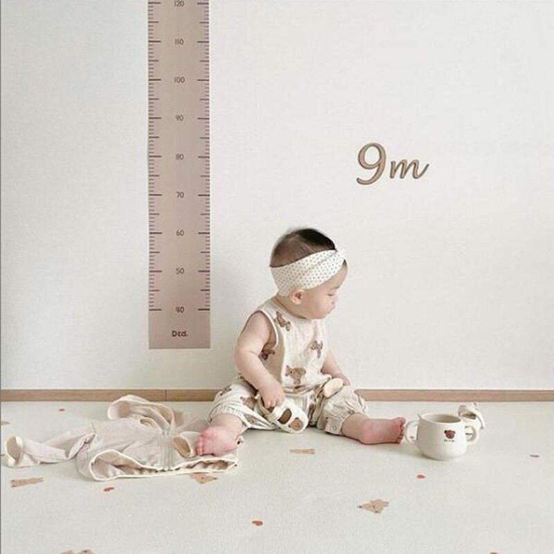 Autocolante de perete pentru măsurarea înălțimii pentru copii INS Decoratiuni pentru camerele copiilor Rigle agățate Tabel de creștere a bebelușilor Înregistrarea înălțimii Recuzită foto