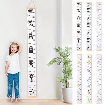 Бебе, дете, деца, диаграма за растеж, измерване на височина, линийка, дървена стена, висяща стена, стикер за деца, детска стая, домашен декор
