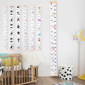 Бебе, дете, деца, диаграма за растеж, измерване на височина, линийка, дървена стена, висяща стена, стикер за деца, детска стая, домашен декор