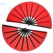 2 darabos nagy összecsukható ventilátor, nylon vászon kézi összecsukható ventilátor kínai kung fu tai chi ventilátor dekoráció összecsukható ventilátor a parti kedvéért