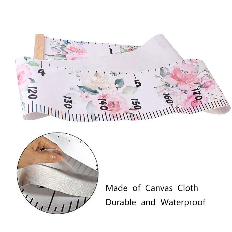 200*21 cm magasságmérő vonalzó falra akasztható baba gyerek gyerekek növekedési diagramja, fa keretes falmatrica otthoni hálószoba dekorációhoz
