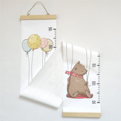 Dekoratív növekedési diagram fából készült baba magasságú vonalzó vászon falra akasztó gyerek méret gyerekszoba dekoráció fotó kellékek