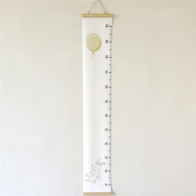 Dekoratív növekedési diagram fából készült baba magasságú vonalzó vászon falra akasztó gyerek méret gyerekszoba dekoráció fotó kellékek