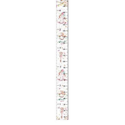 Gyermek függő vászon falmatrica magasság vonalzó dekoratív növekedési diagram fal mérő vonalzó gyermek magasság rekord