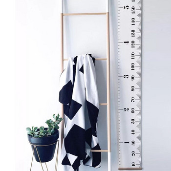 Ξύλινος Χάρακας με μέτρο ύψους, κυλιόμενος στηρίγματος φωτογραφίας Διακόσμηση σπιτιού Απλό παιδικό διάγραμμα ανάπτυξης