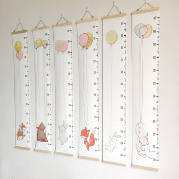 INS Nordic Baby Height Ruler Дървена висяща на стена Child Kids Growth Chart Height Record Measure Ruler Home Decorative Photo Reps