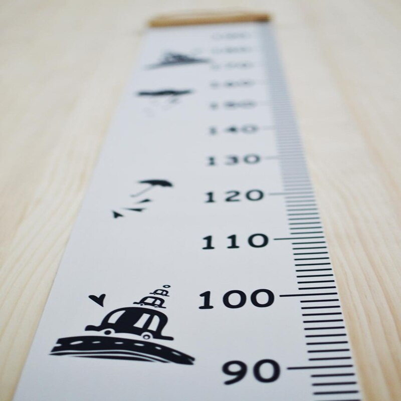 Baba gyermek növekedési táblázat magassági vonalzó fa falra akasztós falmatrica gyerekeknek gyerekszoba skandináv dekor 20x200cm