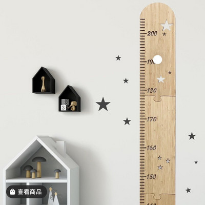 Diagrame decorative de creștere nordic din lemn pentru copii bebeluși copii rigla de măsurare a înălțimii ecartament grădiniță de lângă perete de decorare a camerei