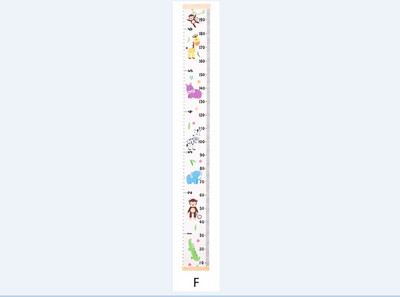 Vienetinis medinis pakabinamas ant sienos Animacinių filmų sienų lipdukai Vaikų kambario aukščio liniuotės tapetai Naby Growth paveikslėlis Sienų apdaila