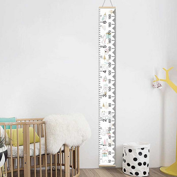 Линийка за ръст на бебе, дете, таблица с размери на растежа на децата, диаграма за мярка, линийка, стикер за стена за детска стая, декорация на дома