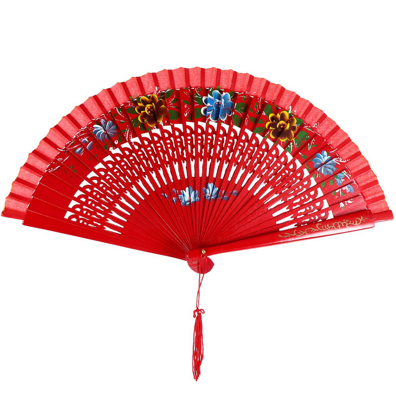 3db Kétoldalas ventilátor kínai stílusú ventilátor, üreges kivágású teljesítményű ventilátor