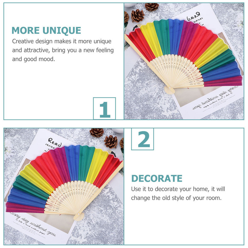4db Kreatív legyezők Rainbow Bone Legyezők Medálok Design Gyermekjátékok