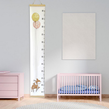 Ясна скала с градуси Проста подвижна линийка за растеж на бебета Линийка с плат Декоративна линийка за височина на бебето за момичета