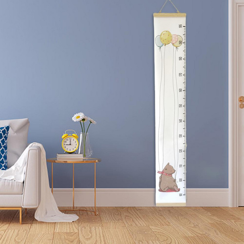 Átlátszó fokos skála Egyszerű, eltávolítható baba növekedési vonalzó textil baba magasságú vonalzó díszítő lányoknak