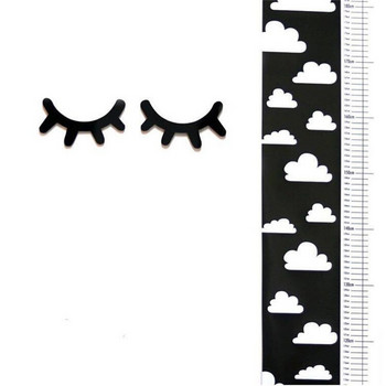 Скандинавско сладко бебе, дете, линийка за височина на децата, таблица с размери на растежа на децата, линийка за измерване на височината за детска стая, декорация на дома Арт орнамент