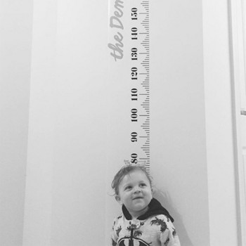 Дървена рамка Платно Диаграма на растеж Линийка Детска стена Линийка за измерване на височината Декорации за детската стая Подпори за снимки Подаръци