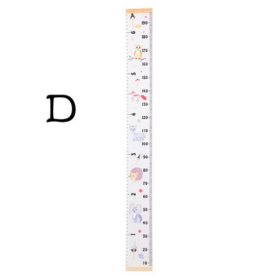 Snimač rasta djeteta s ispisanim slatkim crtanim životinjama Kućna zidna naljepnica Ravnalo za mjerenje visine za dječji dom Dekoracija dječje sobe