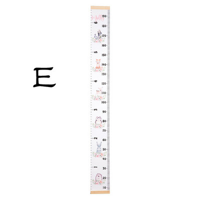 Snimač rasta djeteta s ispisanim slatkim crtanim životinjama Kućna zidna naljepnica Ravnalo za mjerenje visine za dječji dom Dekoracija dječje sobe