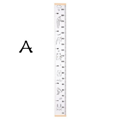 Snimač rasta djeteta s ispisanim slatkim crtanim životinjama Kućna zidna naljepnica Ravnalo za mjerenje visine za dječji dom Dekoracija dječje sobe
