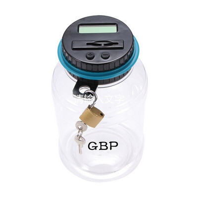Piggy bank pult érme elektronikus digitális LCD számláló érme takarékdoboz tégely érme tároló doboz euró GBP pénzért
