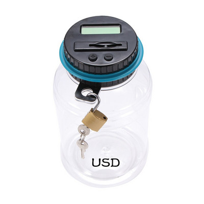 Piggy bank pult érme elektronikus digitális LCD számláló érme takarékdoboz tégely érme tároló doboz euró GBP pénzért