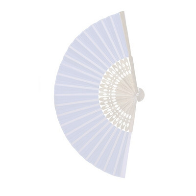 10x evantai din țesătură de mătase albă + bambus cu pungă cadou din muselină pentru nuntă pictură personalizată de dans scris