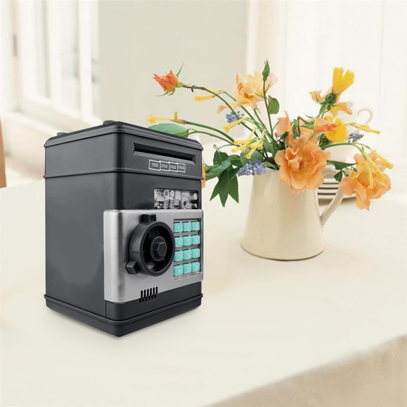 Elektroninis Piggy Bank bankomatas Slaptažodis Pinigų dėžutė Pinigų monetų taupymo dėžutė Bankomato banko seifas Automatinis įnašas Banknotas Kalėdų dovana