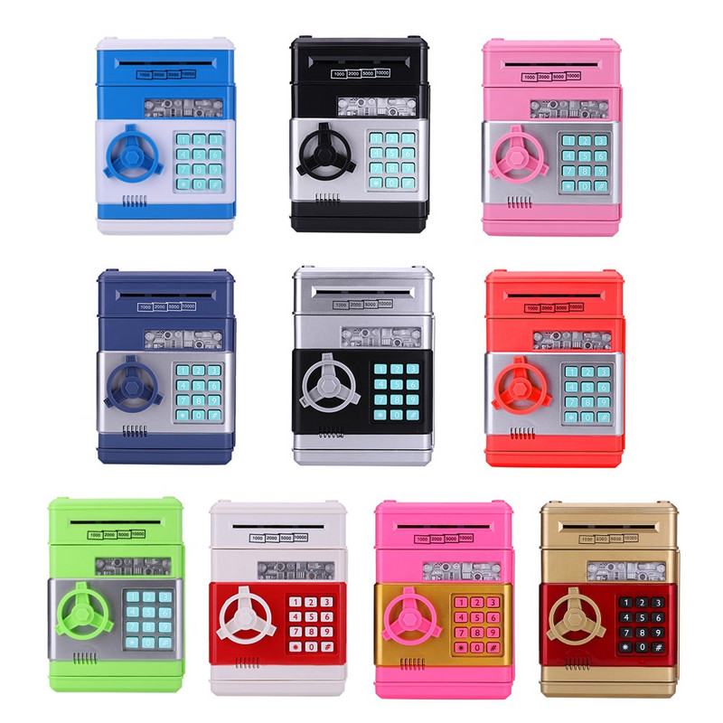 Elektroninis Piggy Bank seifas Pinigų dėžutės vaikams bankomato slaptažodis Pinigų dėžutė Pinigų monetų taupymo dėžutė bankomatas Kalėdų dovanos vaikams
