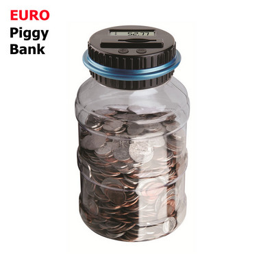 Afișaj LCD 2.5L Pușculiță de numărare a monedelor Cutie electronică digitală de numărare a monedelor Cutie de economisire a banilor Cutie de depozitare a monedelor Borcane