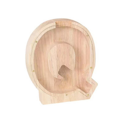 Pușculiță cu alfabet englezesc, monede din lemn, cutie de bani, cutie de economisire, borcan, cutie de depozitare pentru monede, cutie de economisire a banilor, cutie de bani, decor acasă