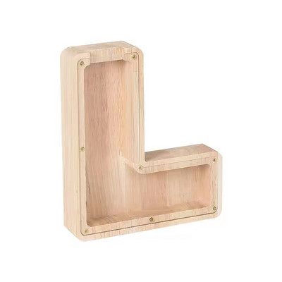 Pușculiță cu alfabet englezesc, monede din lemn, cutie de bani, cutie de economisire, borcan, cutie de depozitare pentru monede, cutie de economisire a banilor, cutie de bani, decor acasă