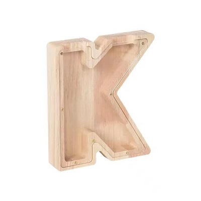 Pușculiță cu alfabet englezesc, monede din lemn, cutie de bani, cutie de economisire, borcan, cutie de depozitare pentru monede, cutie de economisire a banilor, cutie de bani, decor acasă