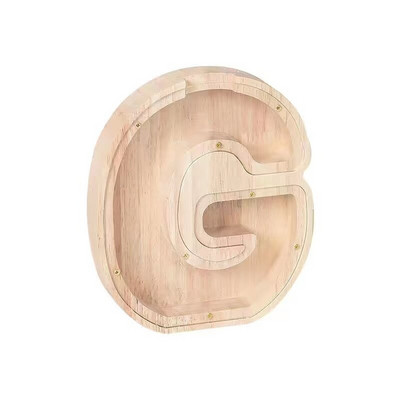 Pușculiță cu alfabet englezesc, monede din lemn, cutie de bani, cutie de economisire, borcan, cutie de depozitare pentru monede, cutie de economisire a banilor, cutie de bani, decor acasă